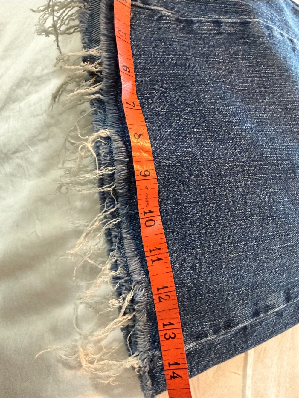 Pilcro Blue Wide-Leg Frayed Hem Jeans - Picture 8 of 12
